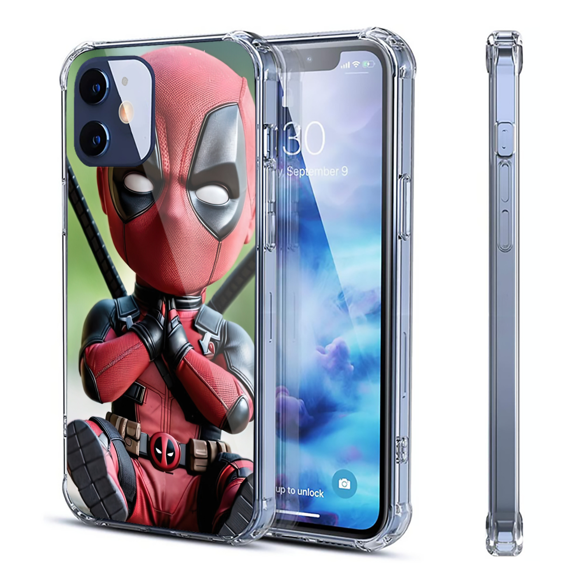 （画像用） Deadpool デッドプール 【iPhone 12シリーズ対応】透明スマホケース（クリアソフトケース）